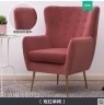 Стильное Кресло из фланели в скандинавском стиле, красного цвета