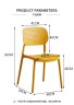 Прочный удобный стул с сетчатой спинкой из пластика в скандинавском стиле оранжевого цвета