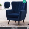 Стильное Кресло из фланели в скандинавском стиле, темно-синего цвета