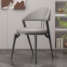 Дизайнерский стул в итальянском стиле серого цвета с круглой мягкой подушкой