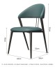 Дизайнерский стул в итальянском стиле серого цвета с круглой мягкой подушкой