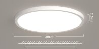 Потолочный 30×2,5см круглый ультратонкий 24 Вт, светодиодный светильник