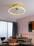 Потолочный светильник круглой формы золотистого цвета для спальни высокого класса