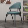 Дизайнерский стул в стиле минимализм зеленого цвета с круглой мягкой подушкой
