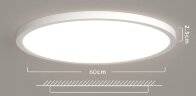 Потолочный 60×2,5см круглый ультратонкий 58 Вт, светодиодный светильник