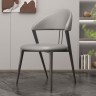 Роскошный стул премиум в итальянском стиле светло-серого цвета с квадратной мягкой подушкой