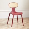 Креативный пластиковый премиум стул с сетчатой спинкой в современном стиле красного цвета