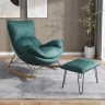 Кресло-качалка в современном минималистическом стиле, кожа