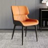Итальянский стильный стул оранжевого цвета на металлических ножах