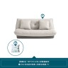Мягкий диванчик в современном стиле без подлкотников белого цвета