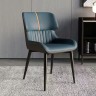 Итальянский кожаный высокого качества стул синего цвета на металлических ножах