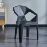 Креативный стул из пластика в стиле футуризм черного цвета
