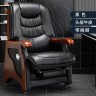 Стильное массажное офисное кресло из массива дерева черного цвета