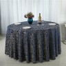 Скатерть для стола из ткани в европейском стиле, цвет синий с золотым крючком