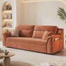 Роскошный мягкий диван из высококачественной ткани коричневого цвета