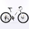 Горный велосипед белого цвета из алюминиевого сплава с переменной скоростью вращения, двухдисковые тормоза
