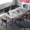Дизайнерский мраморный обеденный стол в итальянском стиле серого цвета на металлических ножках