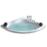 Гидромассажная угловая акриловая ванна 1,6 м с подсветкой JY-976, белого цвета