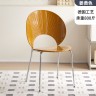 Креативный стульчик из пластика в орининальном стиле коричневого цвета
