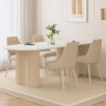 Французский белый матовый обеденный стол 1,2 м + 4 кожаных стула