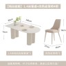 Французский белый матовый обеденный стол 1,2 м + 4 кожаных стула