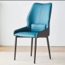 Скандинавский домашний прочный обеденный стул синего цвета