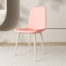 Итальянский минималистский прочный обеденный стул розового цвета на металлической раме