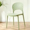 Современный обеденный стул в стил минимализм  из пластика салатового цвета