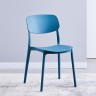 Прочный и легкий дизайнерский стул из пластика в скандинавском стиле темно-синего цвета