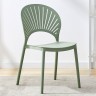 Дизайнерский обеденный стул из пластика зеленого цвета