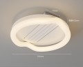 Потолочный светильник форма персикового сердца JQ2023-25 с вентилятором без лопастей, в стиле hi-tech 24Вт