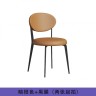 Оригинальный кожаный стул коричневого цвета в французском стиле с мягкой спинкой и сидушкой