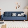 Сетчатый трехместный оригинальный диван синего цвета