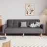 Сетчатый трехместный стильный диван светло-серого цвета