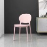 Пластиковый стильный стул в современном дизайне розового цвета