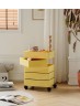 Передвижной шкафчик для косметики, в минималистическом стиле, цвет желтый
