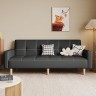 Сетчатый кожаный трехместный оригинальный диван серого цвета