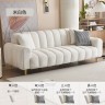 Современный минималистичный мягкий диван из кашемира белого цвета