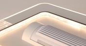 Потолочный светильник с вентилятором без лопастей d55см (круглая форма) в стиле Hi-tech