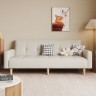 Сетчатый кожаный трехместный оригинальный диван белого цвета