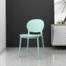 Стильный стул из пластика в современном дизайне голубого  цвета