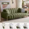 Современный минималистичный мягкий диван из кашемира зеленого цвета