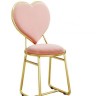 Креативный стул со спинкой в форме сердца из фланели розового цвета