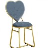 Креативный стул со спинкой в форме сердца из фланели темно-серого цвета