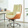 Первоклассное компьютерное кресло boss chair из воловьей кожи цвет: белый, оранжевый