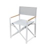 Уличный красивый складной стул из аллюминиевого сплава белого цвета